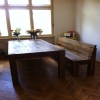 masivní dubový stůl Gasthaus 200x100 cm + lavice