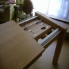moderní masivní bukový stůl s rozkladem 140x80 cm + 2x49 cm
