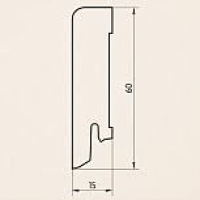 Lišty dub - Cubica 60 16x60mm lak