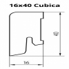 Lišta Cubica 16x40 DUB olej