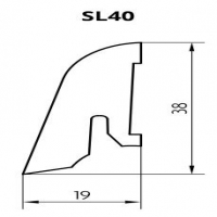 Lišta SL40 -19x38 DUB olej